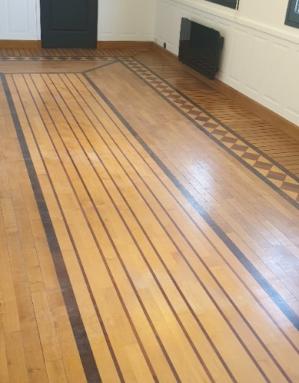 Pose de parquet motifs
